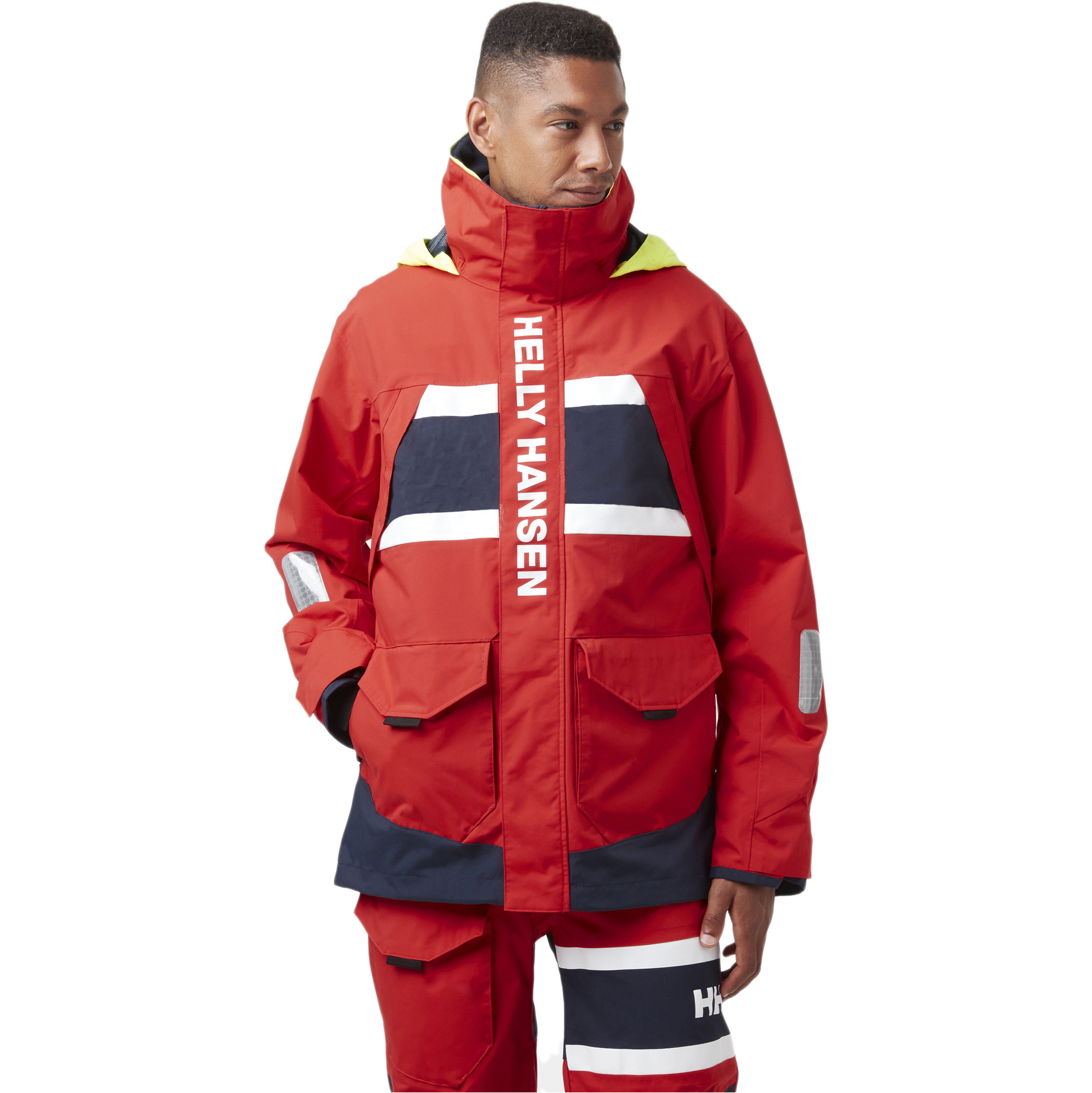 2021 Helly Hansen Mens Salt Coastal Jacket 30221 - Alert Red